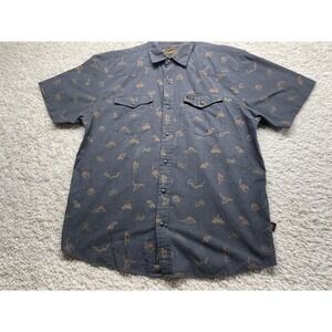 Howler Bros. H Bar B Pearlsnap Desert Debris S/S Shirt Men's M EUC